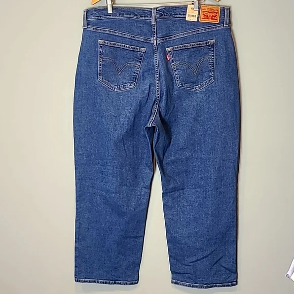 Levi's Women's Ribcage High Rise Jeans - Blue - Picture 4 of 12